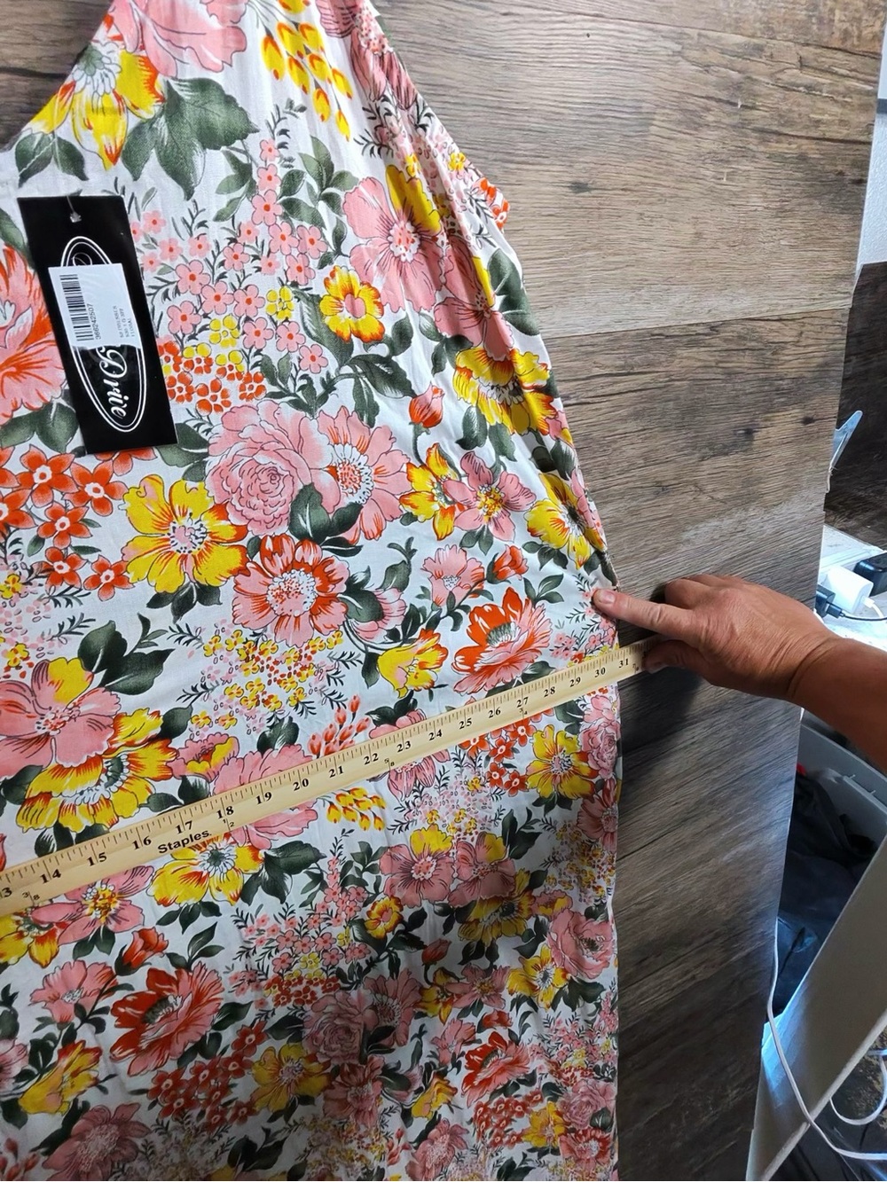 Shore Drive Floral Spaghetti-Strap Maxi Dress in Pink & Yellow - Picture 9 of 13
